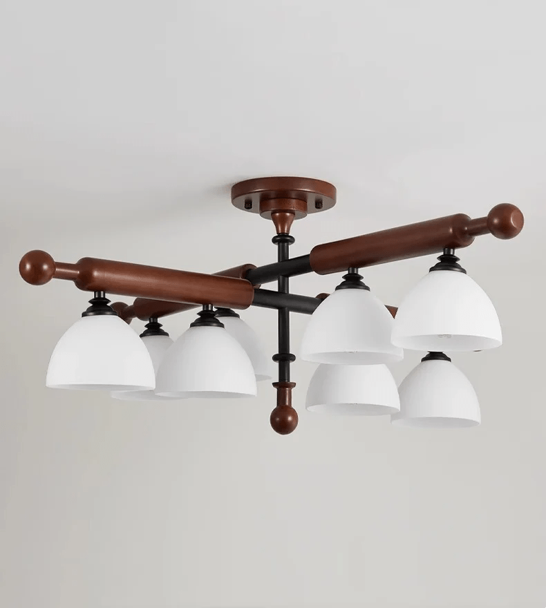 Rusticana Crossbeam Wood Ceiling Light-Neutral Decor