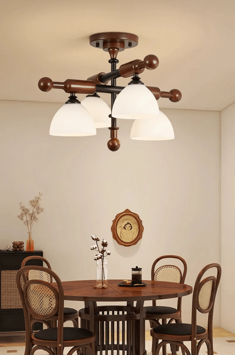 Rusticana Crossbeam Wood Ceiling Light-Neutral Decor