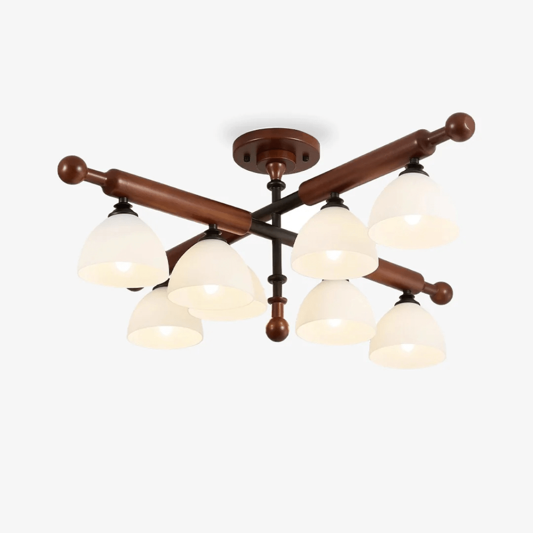 Rusticana Crossbeam Wood Ceiling Light-Neutral Decor