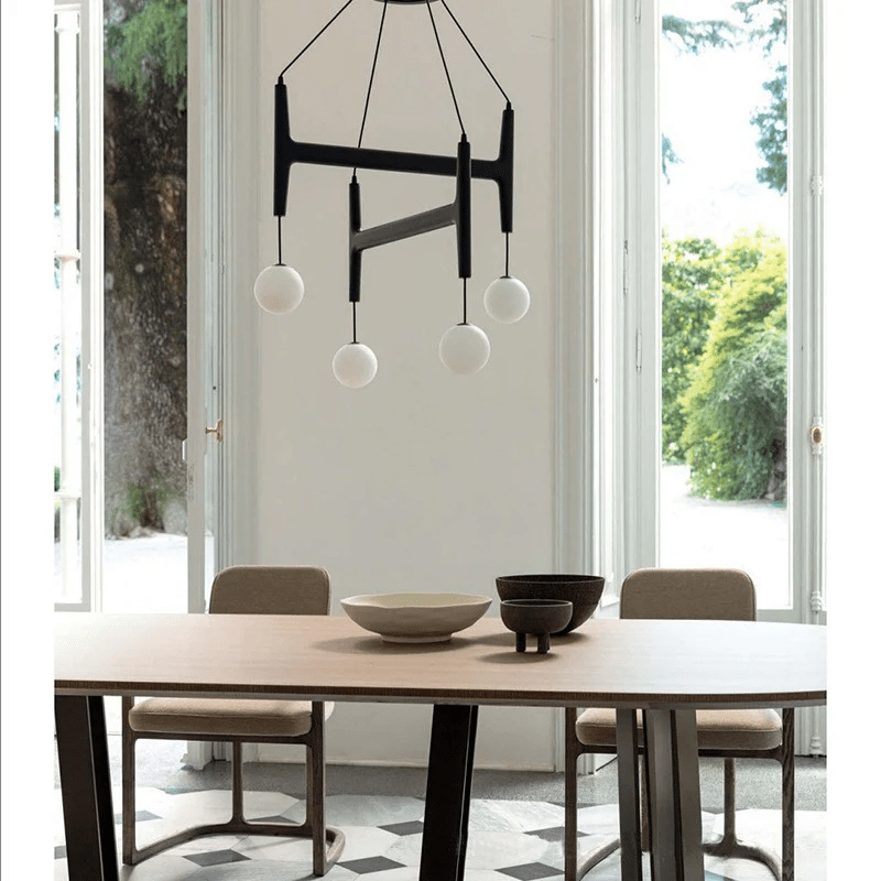 Xylocube Geometric Wood Globe Pendant Light-Neutral Decor