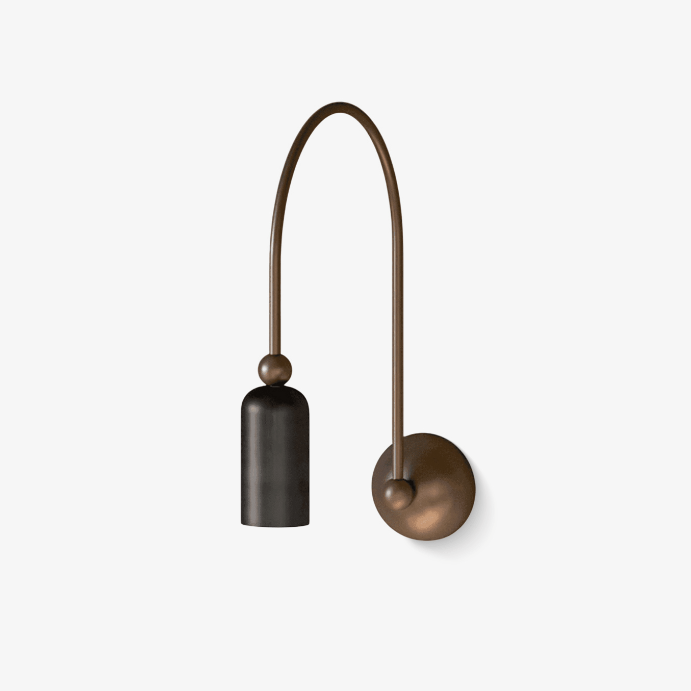 Vortigaud Curved Bronze Black Wall Light-Neutral Decor