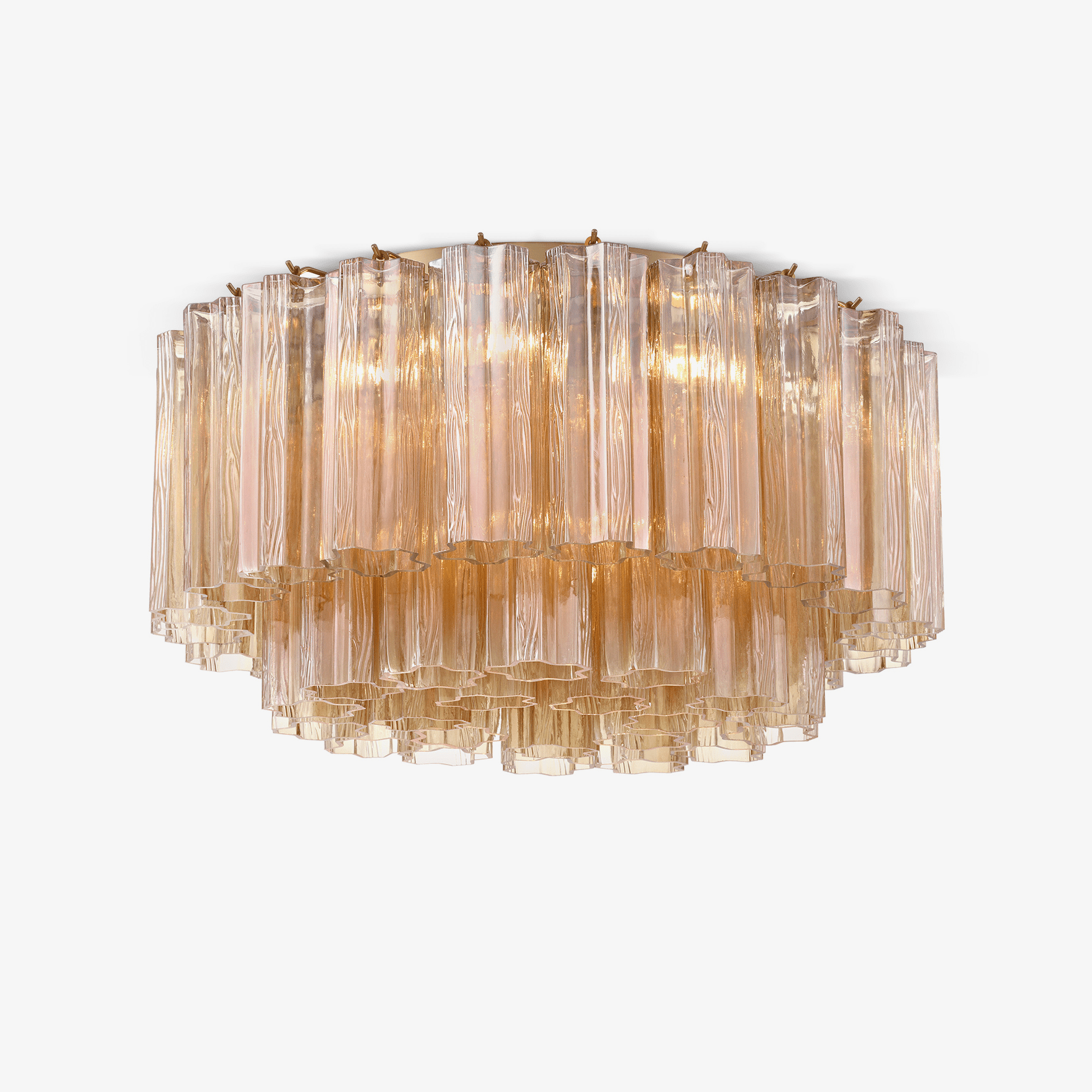 Aurora Ceiling Lamp Glass Tube Layered Amber-Neutral Decor