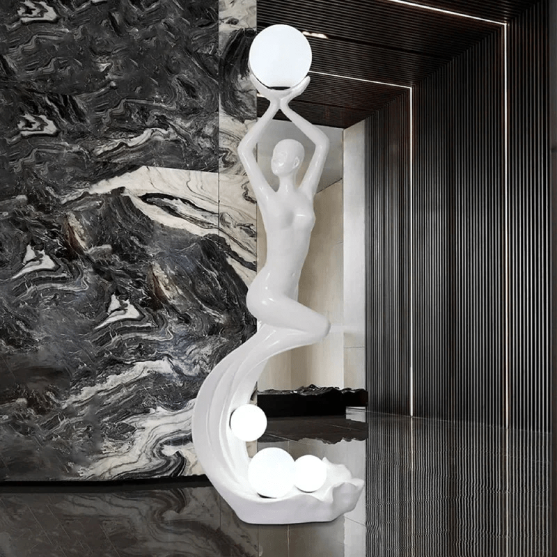 Muse Modern Sculpture Floor Lamp-Neutral Decor