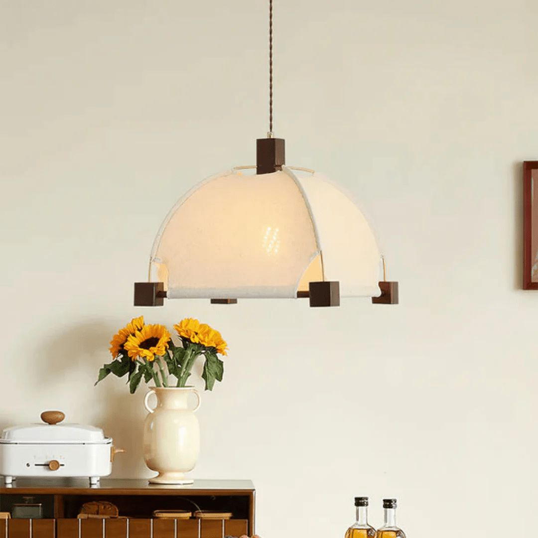Phoebe Vintage Wood Pendant Lamp-Neutral Decor