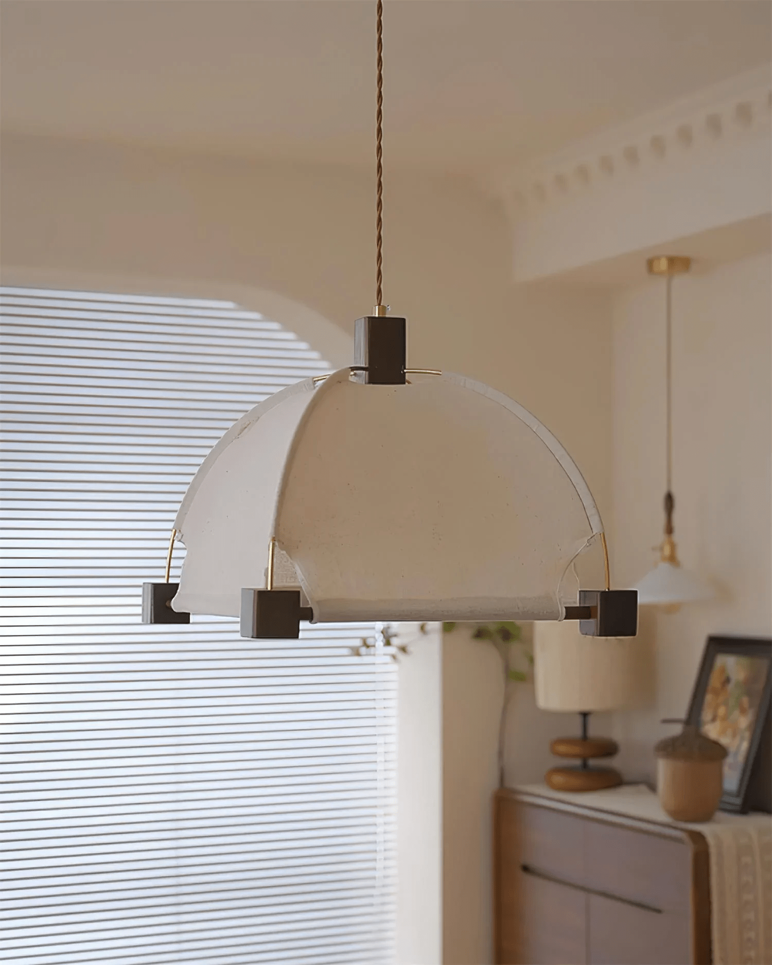 Phoebe Vintage Wood Pendant Lamp-Neutral Decor
