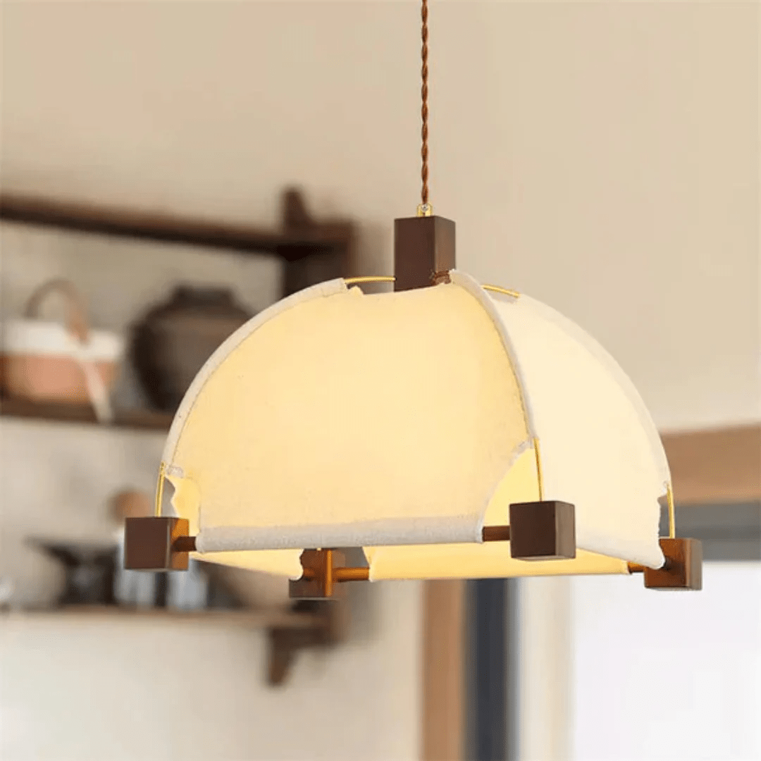 Phoebe Vintage Wood Pendant Lamp-Neutral Decor