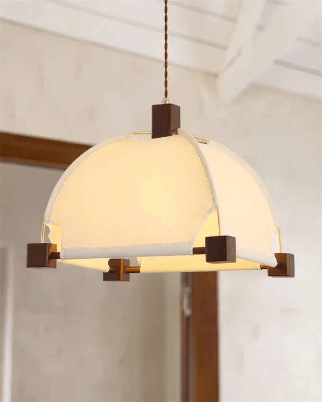 Phoebe Vintage Wood Pendant Lamp-Neutral Decor