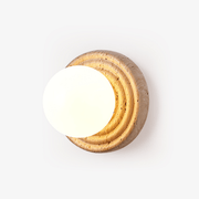Echo Travertine Globe Wall Lamp-Neutral Decor