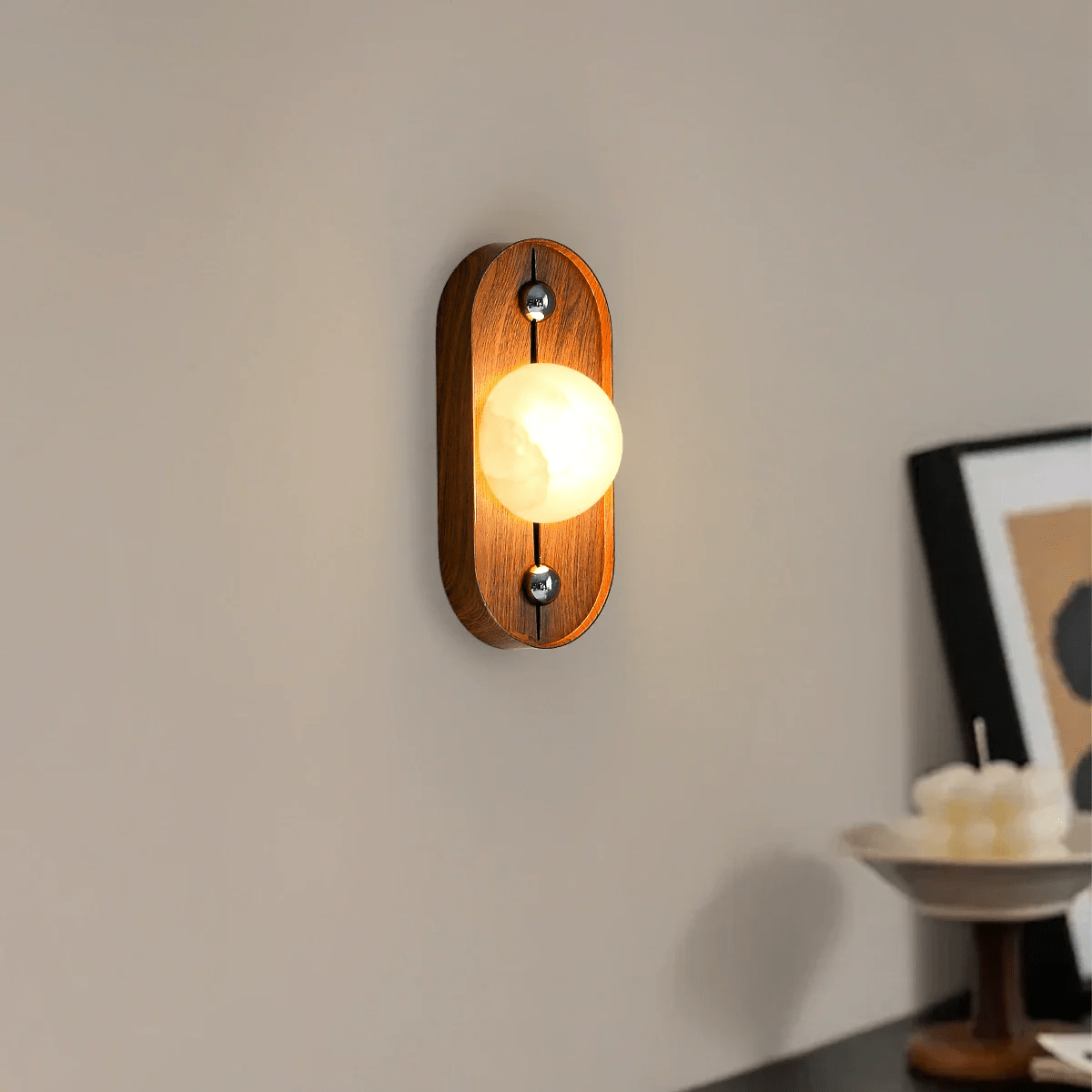 Orlin Alabaster Wall Sconce-Neutral Decor