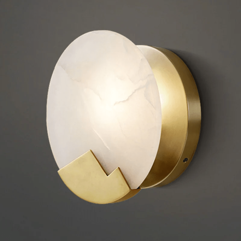 Nova Mountain Shaped Alabaster Wall Light-Neutral Decor