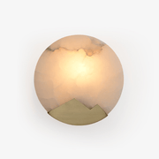 Nova Mountain Shaped Alabaster Wall Light-Neutral Decor