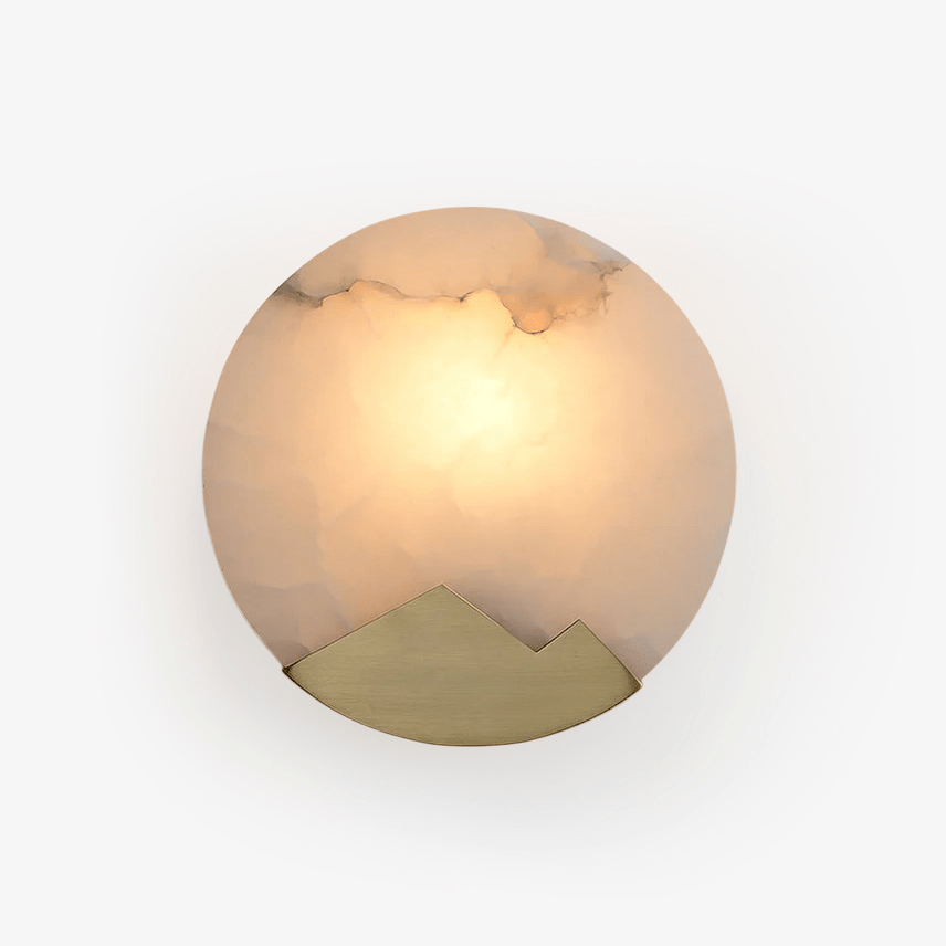 Nova Mountain Shaped Alabaster Wall Light-Neutral Decor