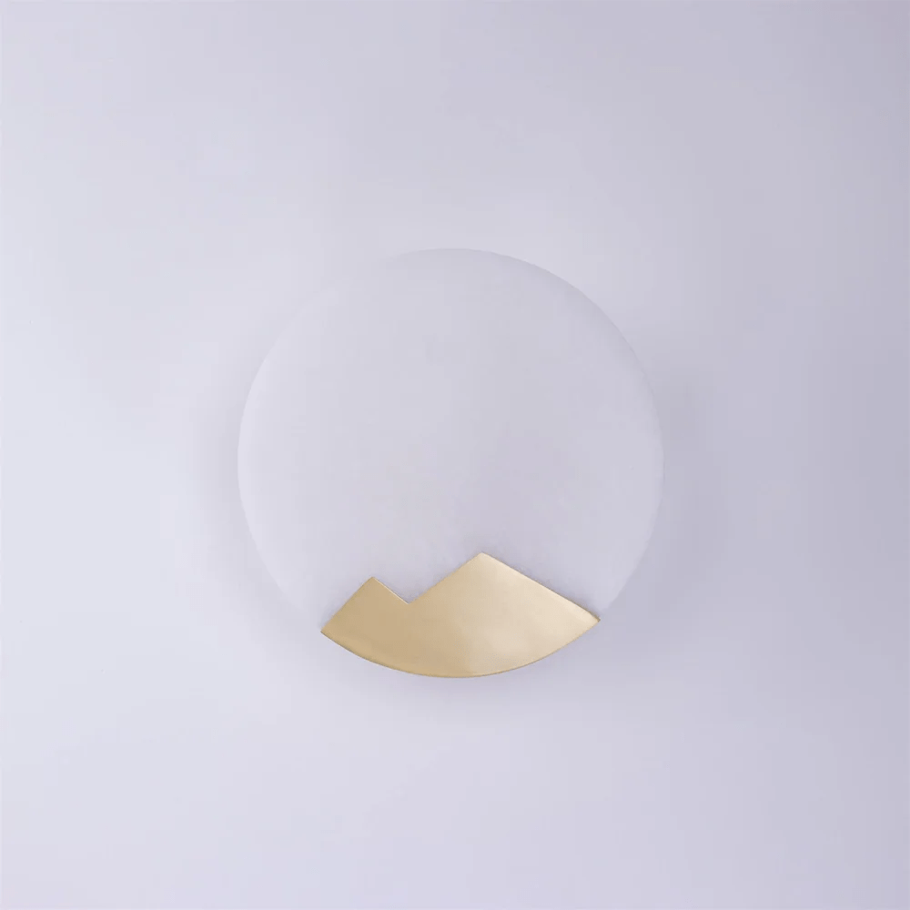 Nova Mountain Shaped Alabaster Wall Light-Neutral Decor
