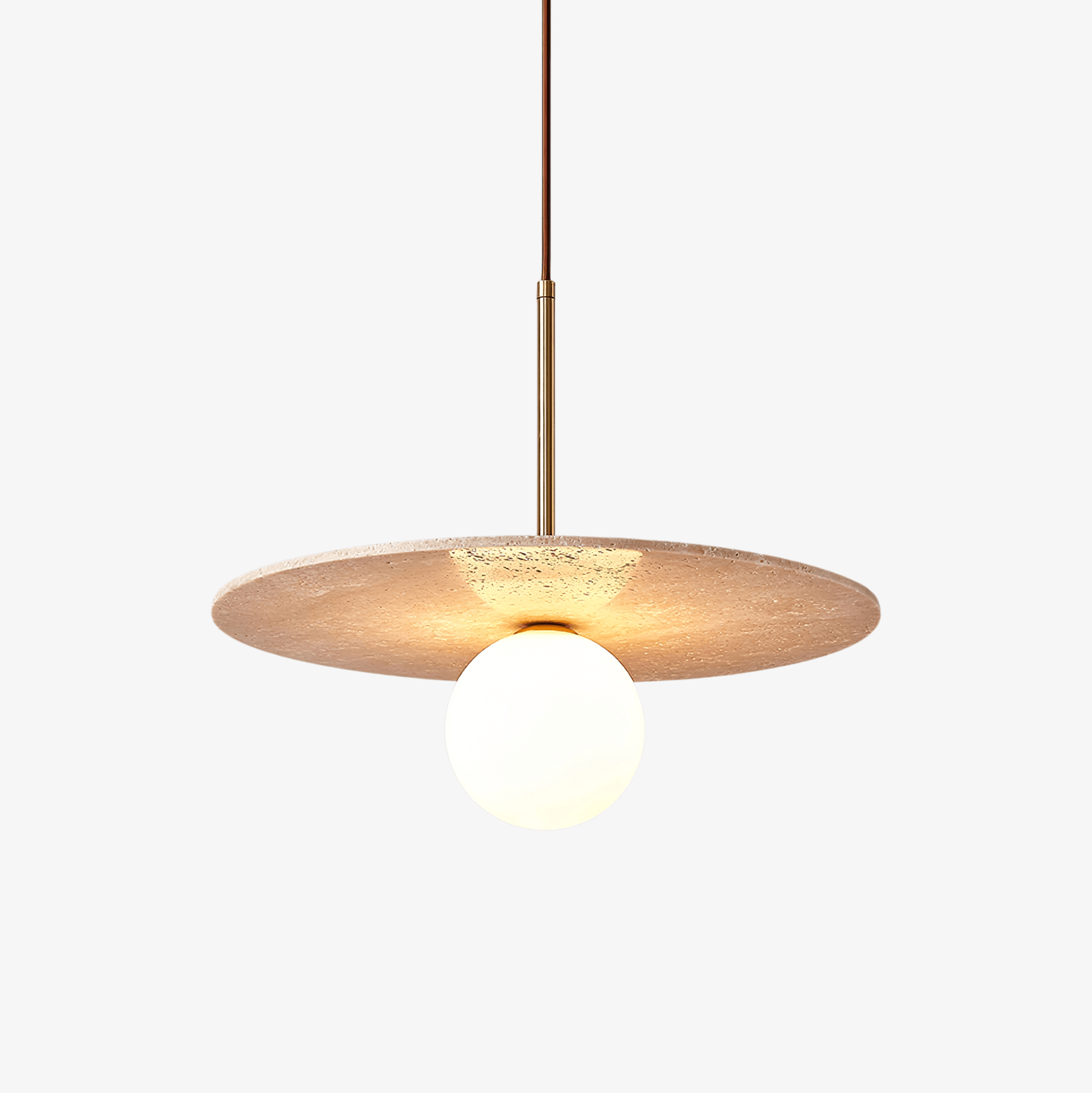 Vera Travertine Pendant Light-Neutral Decor