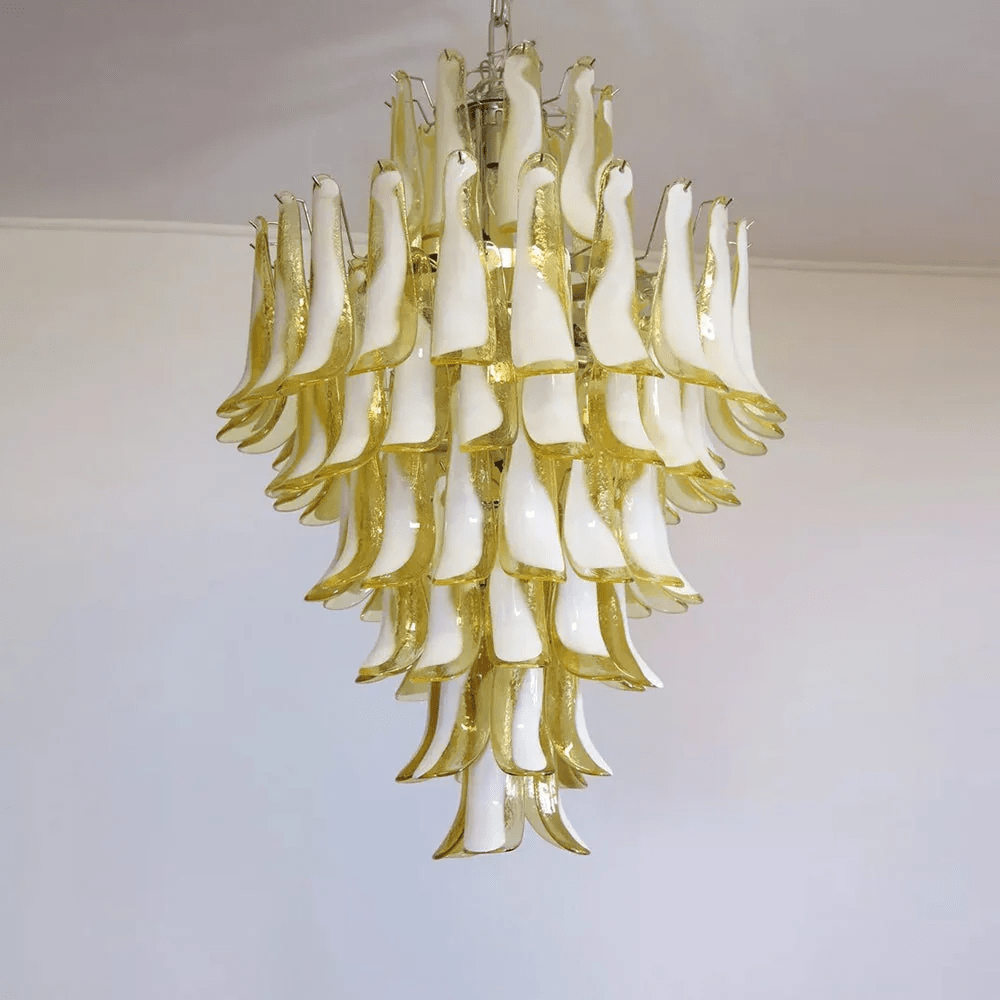 Tessa Glass Petals Pendant Lamp-Neutral Decor