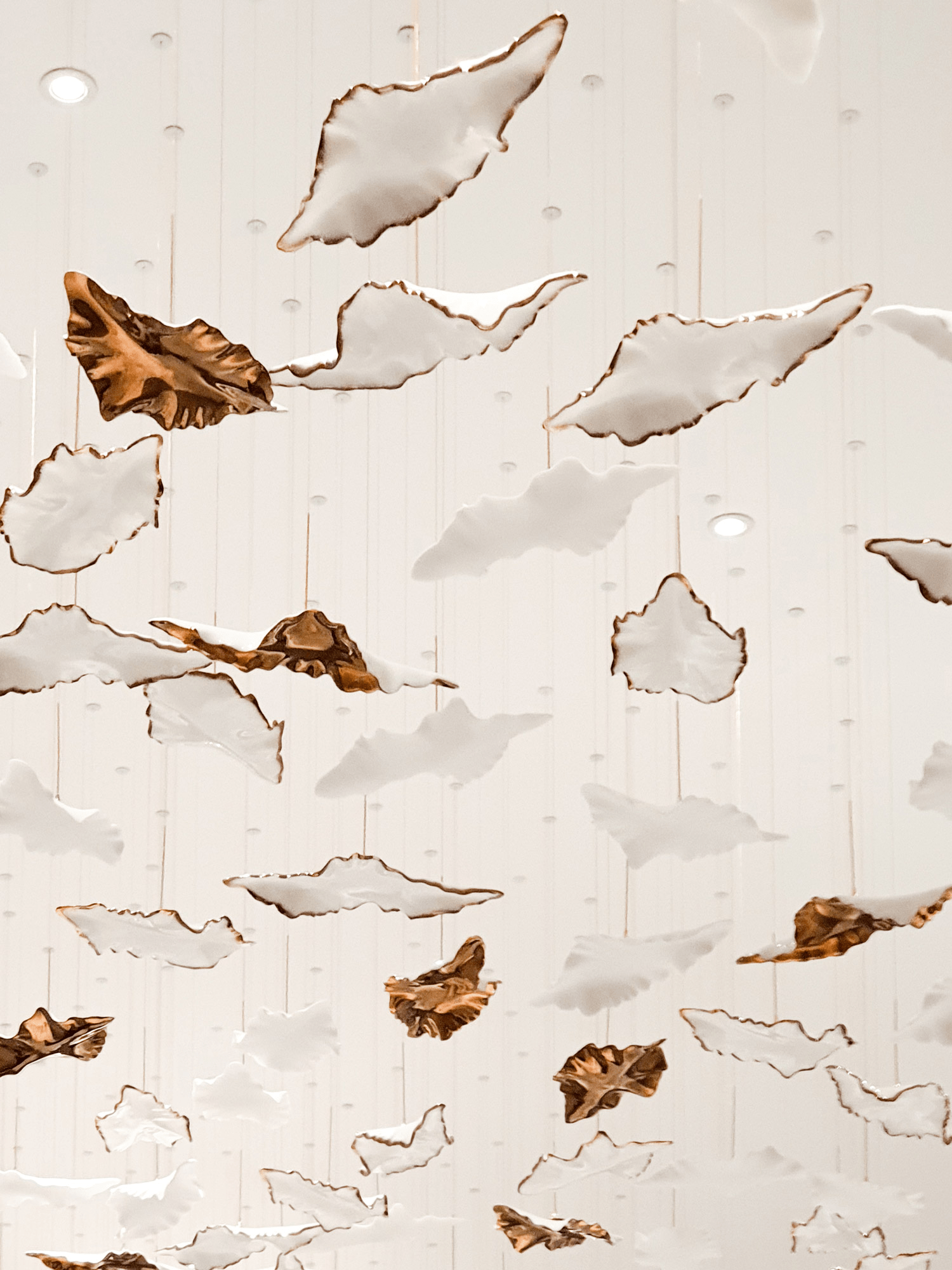 Leaf Twisted Sculptural Customize Chandelier-Neutral Decor