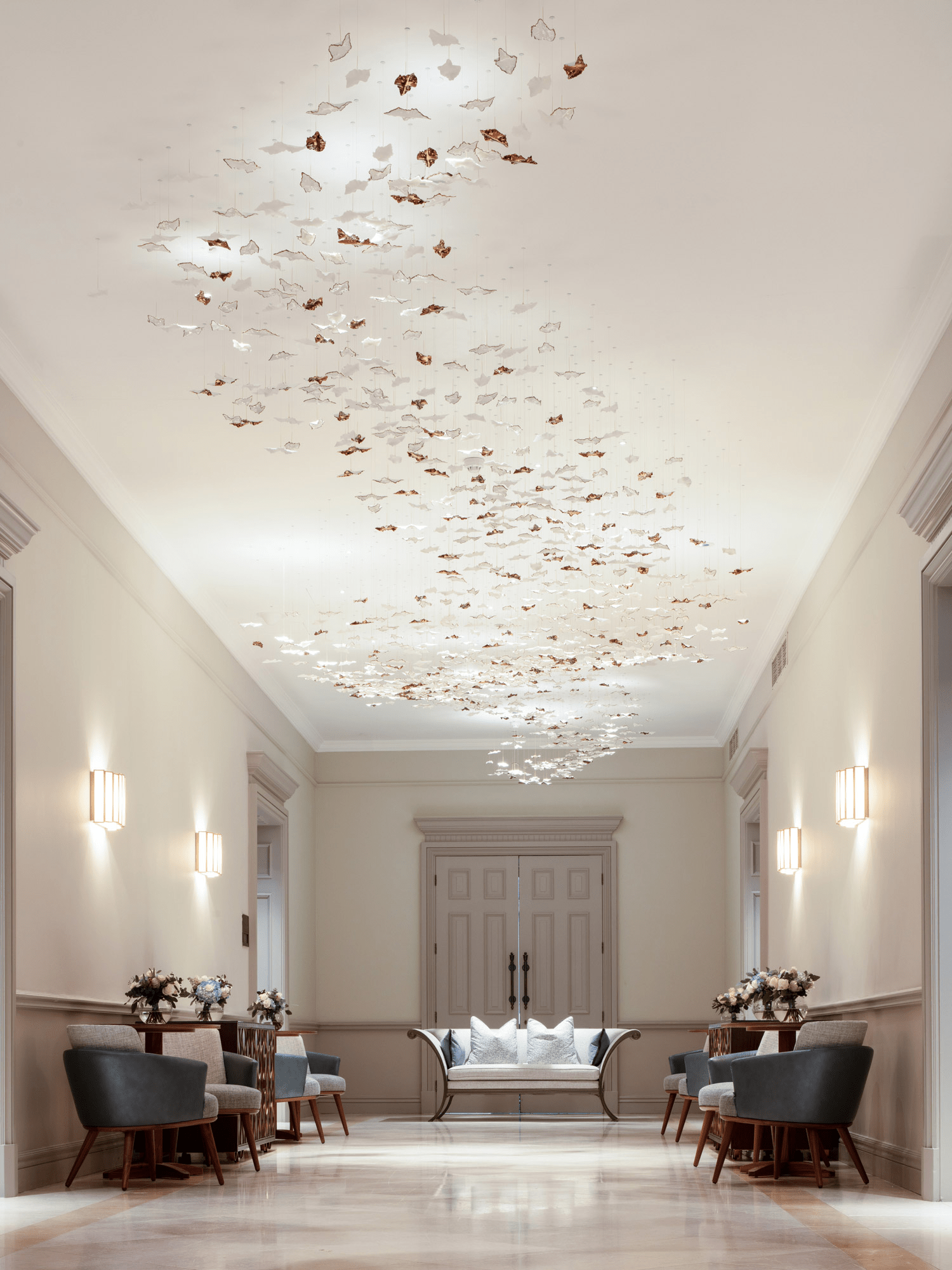 Leaf Twisted Sculptural Customize Chandelier-Neutral Decor