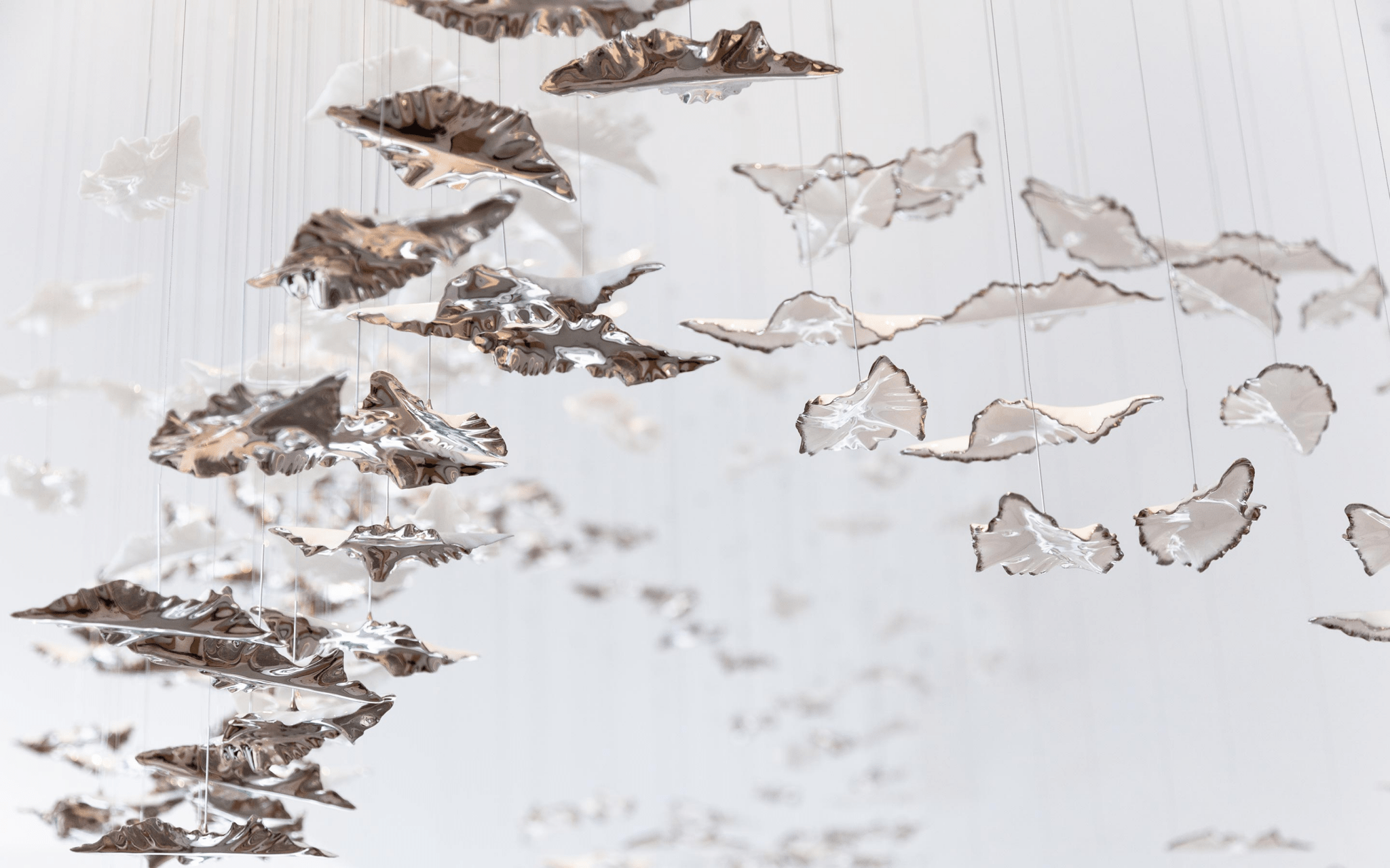 Leaf Twisted Sculptural Customize Chandelier-Neutral Decor