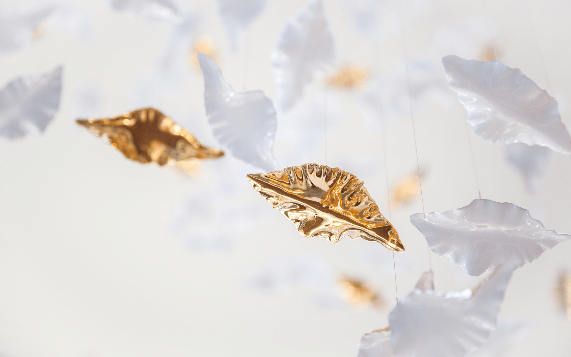 Leaf Twisted Sculptural Customize Chandelier-Neutral Decor