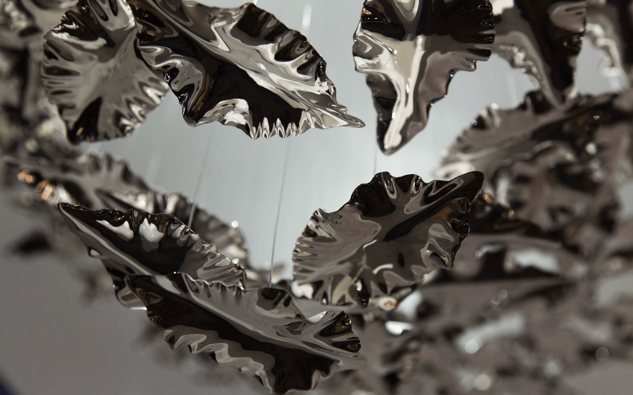 Leaf Twisted Sculptural Customize Chandelier-Neutral Decor