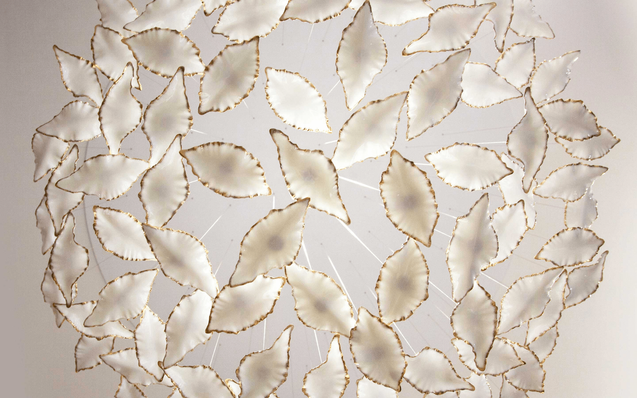 Leaf Twisted Sculptural Customize Chandelier-Neutral Decor