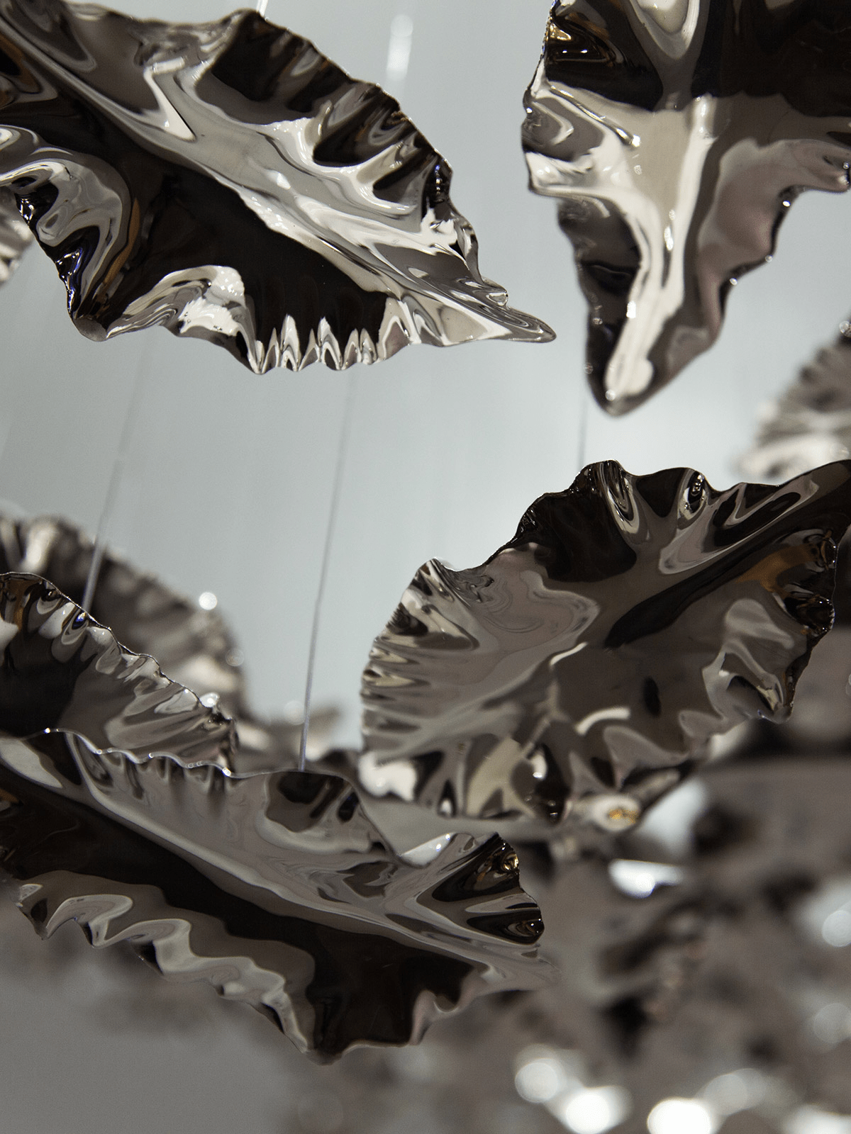Leaf Twisted Sculptural Customize Chandelier-Neutral Decor