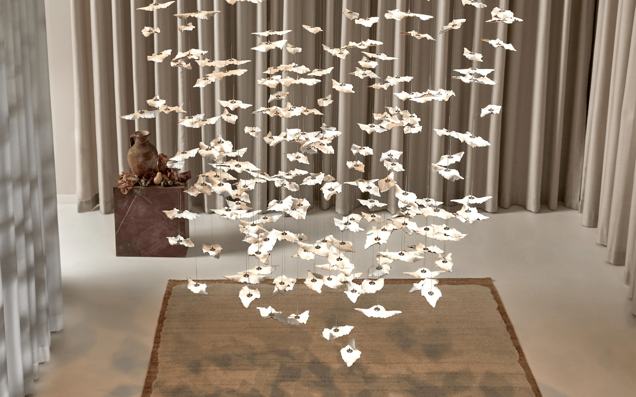Leaf Twisted Sculptural Customize Chandelier-Neutral Decor