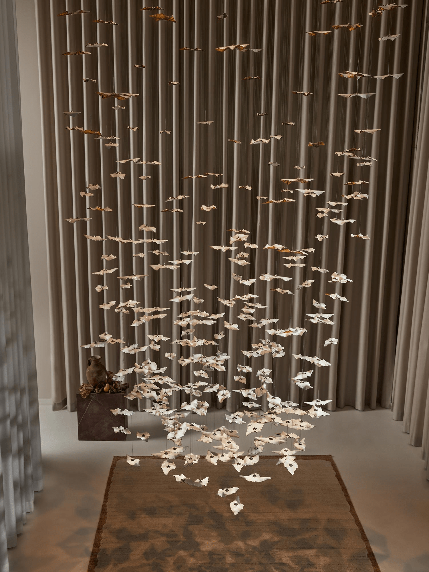 Leaf Twisted Sculptural Customize Chandelier-Neutral Decor