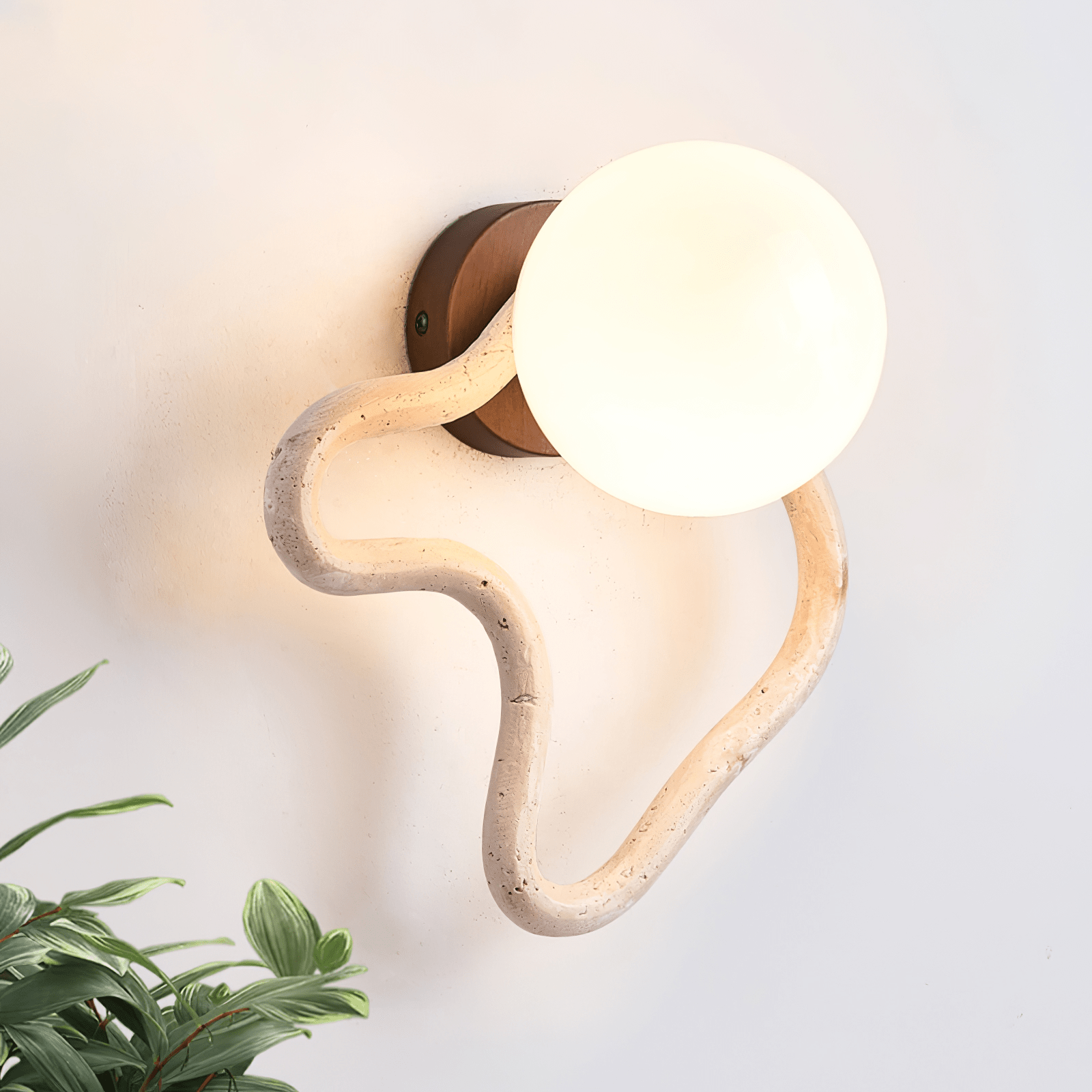 Cindor Travertine Wall Sconce-Neutral Decor