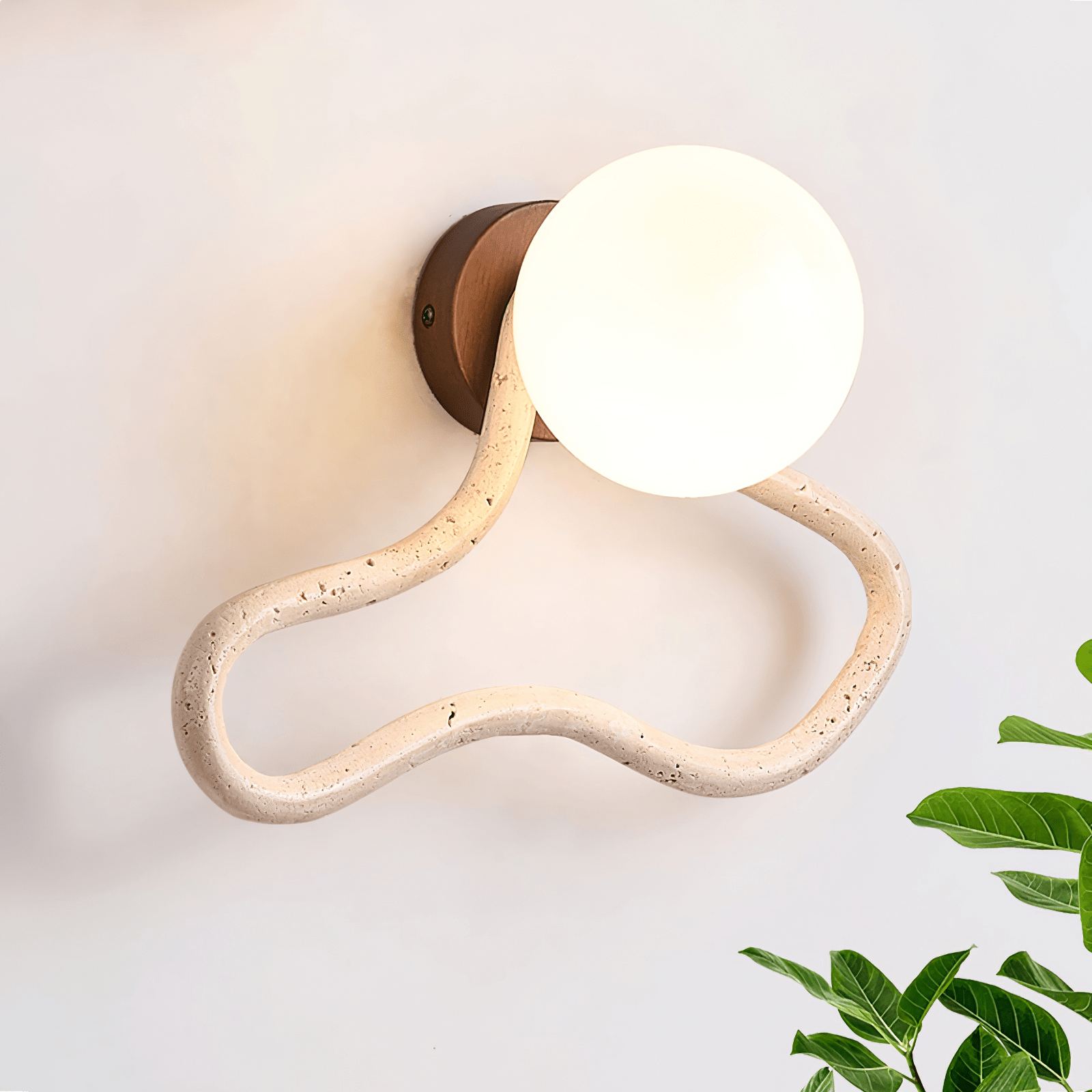 Meldox Travertine Wall Sconce-Neutral Decor