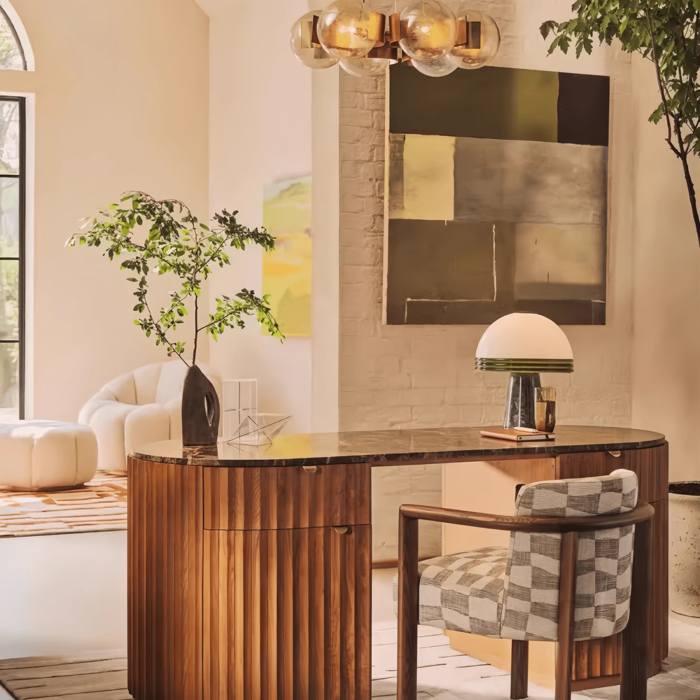 Calix Dome Table Lamp-Neutral Decor