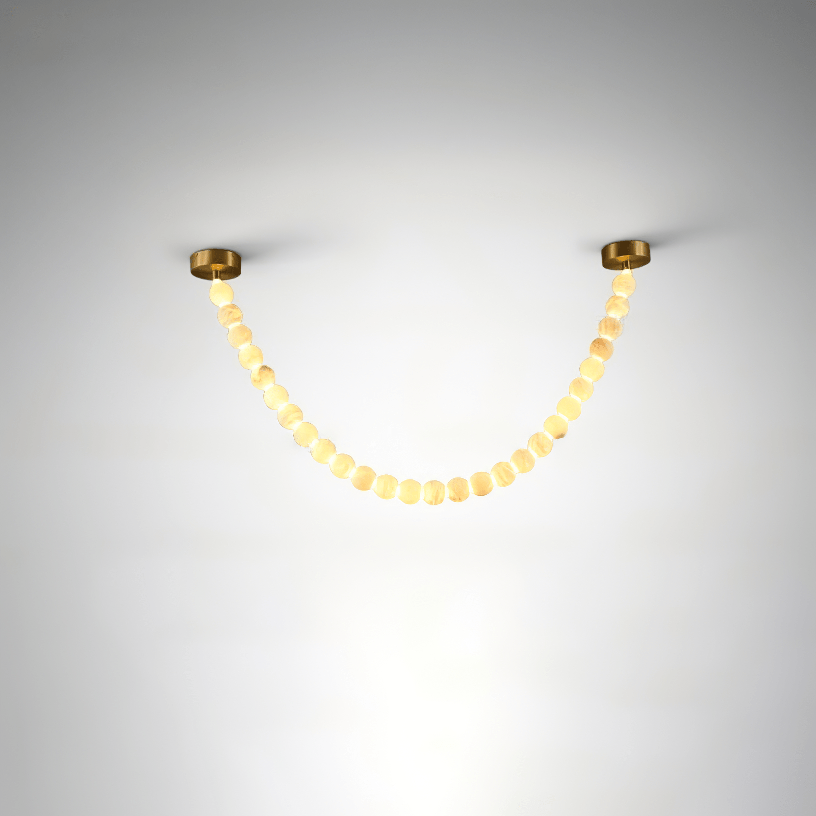 Grempt Alabaster Pearl Necklace Chandelier-Neutral Decor