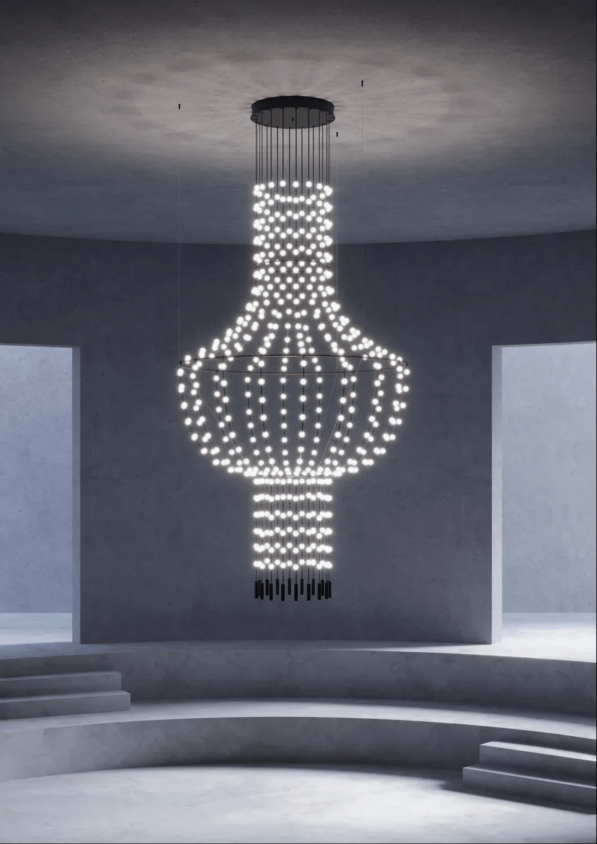 Multidot Chandelier-Neutral Decor
