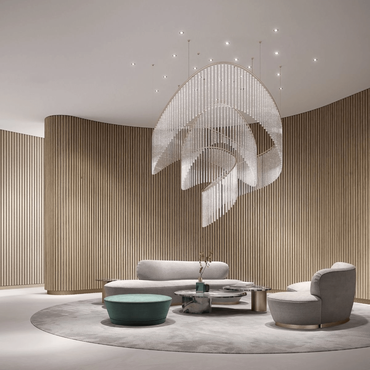 Rivella Cascade Fringe Chandelier-Neutral Decor