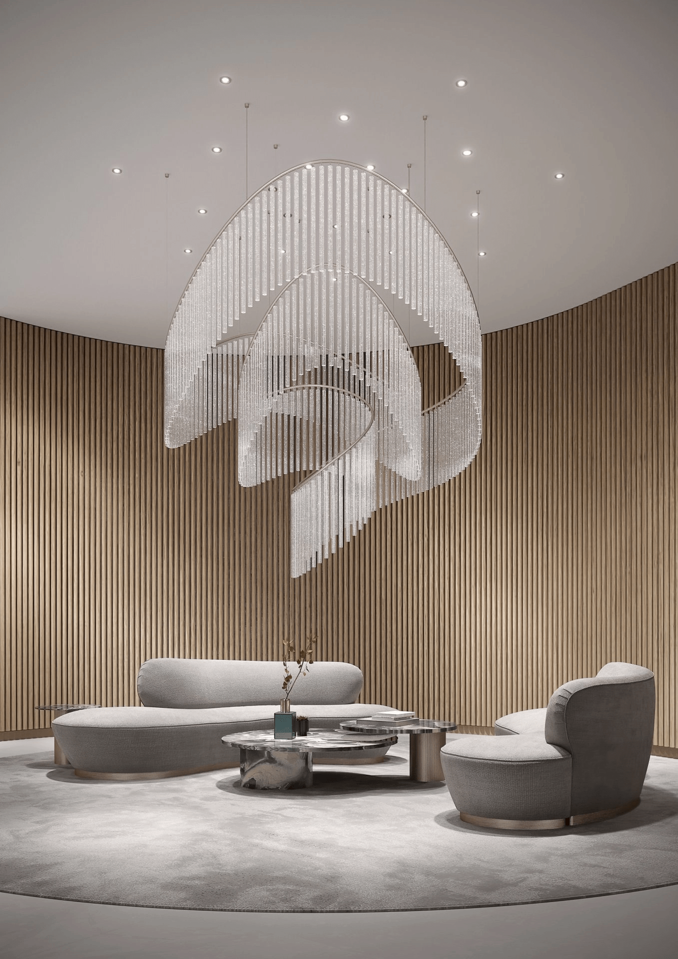 Rivella Cascade Fringe Chandelier-Neutral Decor