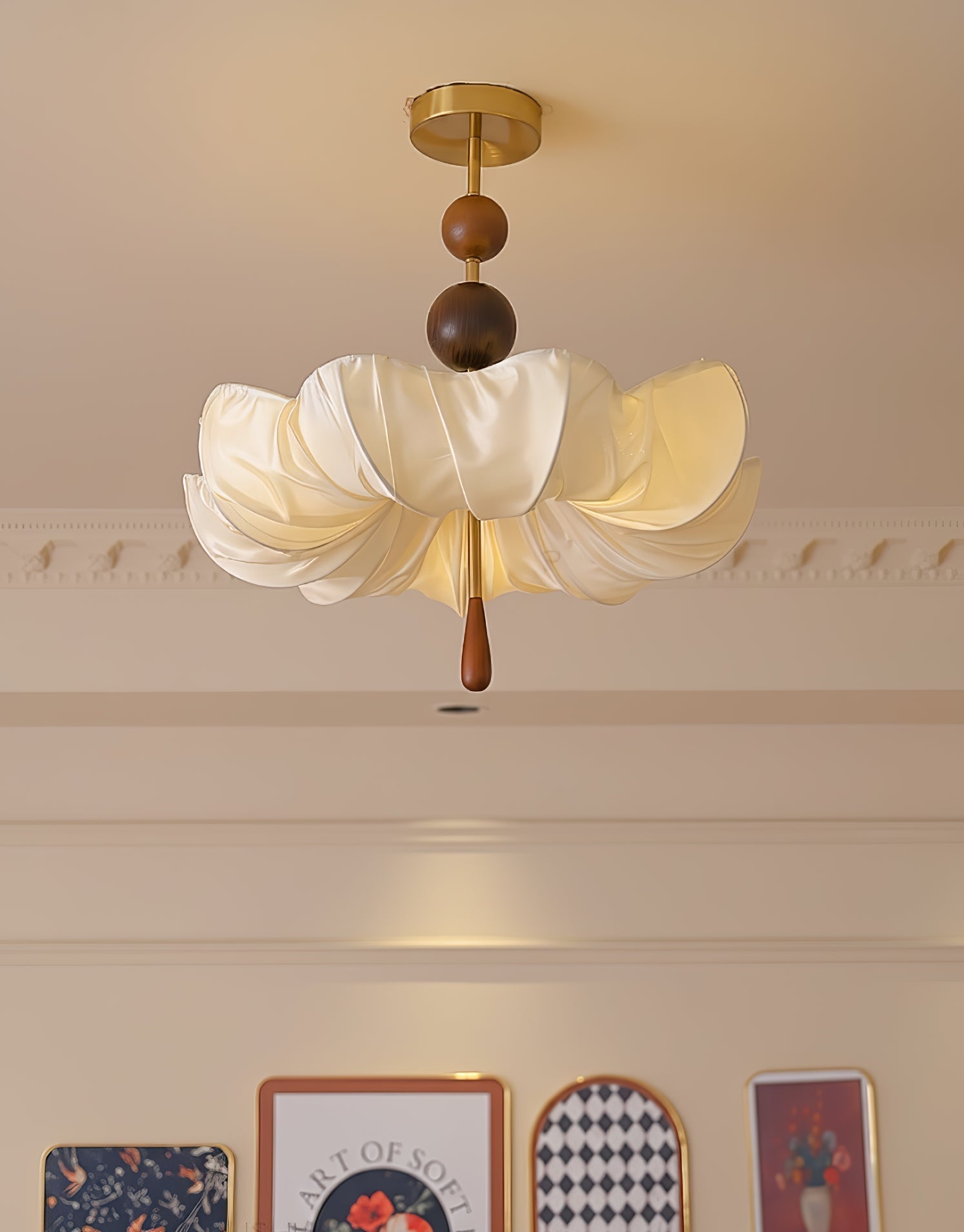 Noxlen Fabeic Ceiling Light-Neutral Decor