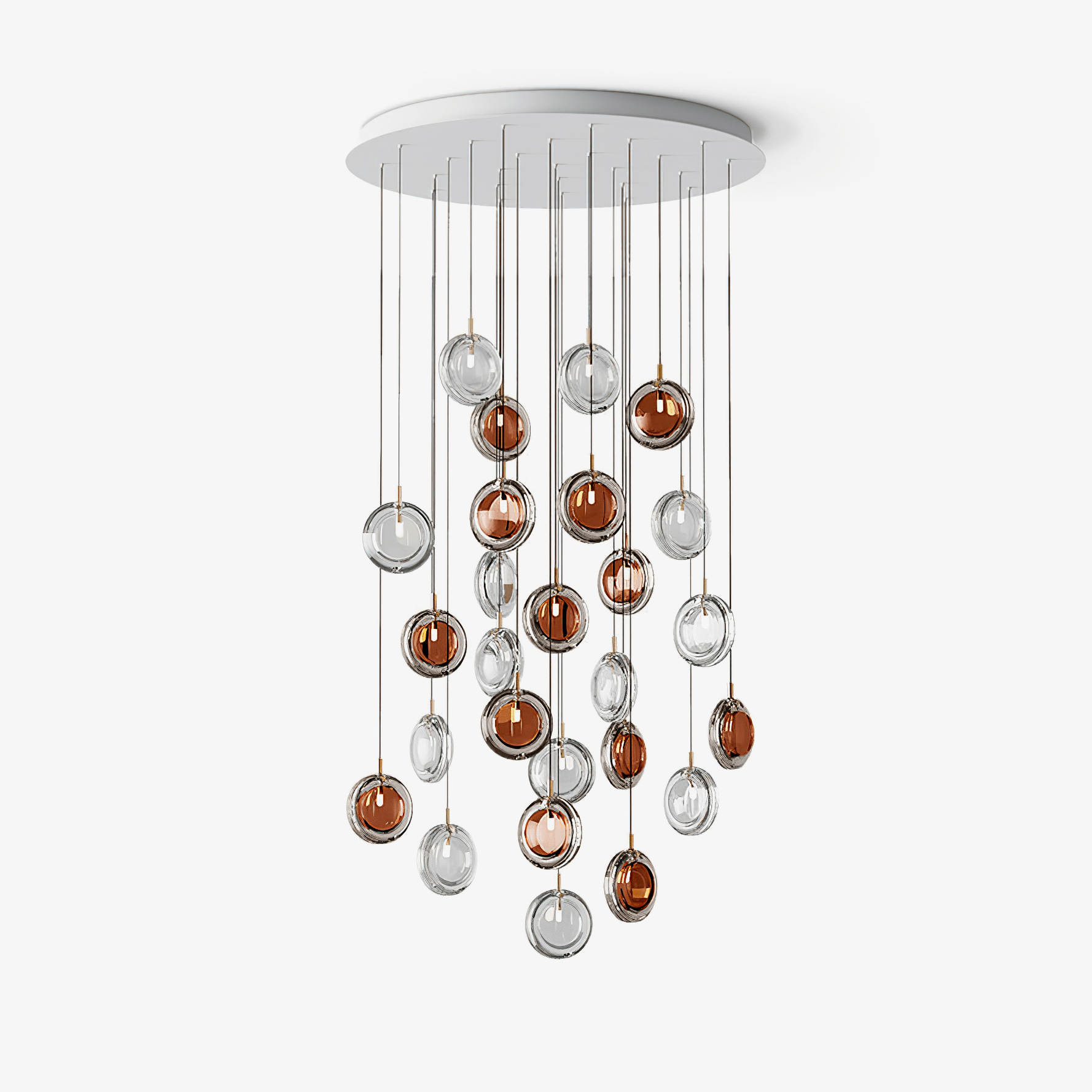 Lens Round Chandelier-Neutral Decor