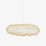Golden Cloud Weave Pendant Light-Neutral Decor