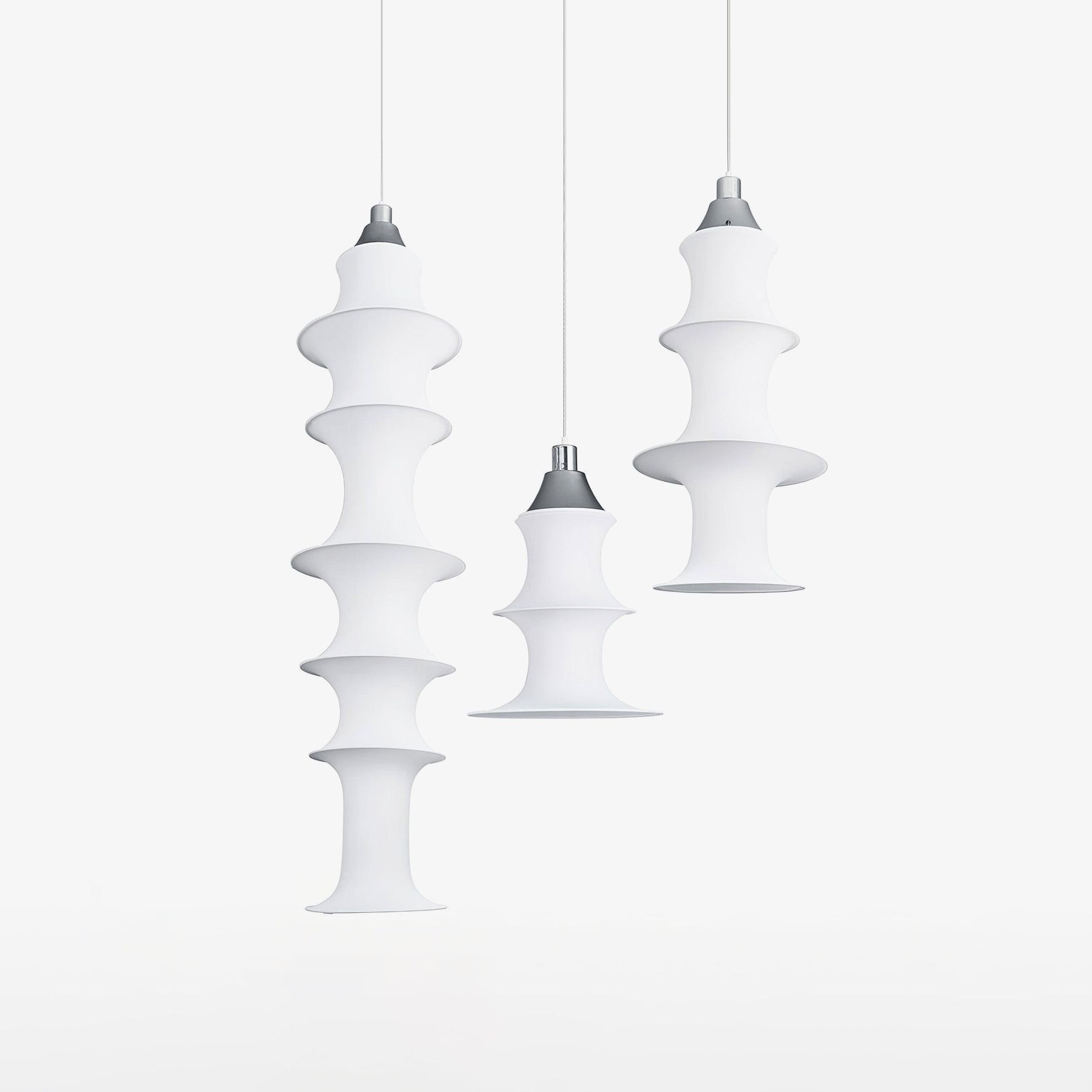 Tiered Column Pendant Light-Neutral Decor