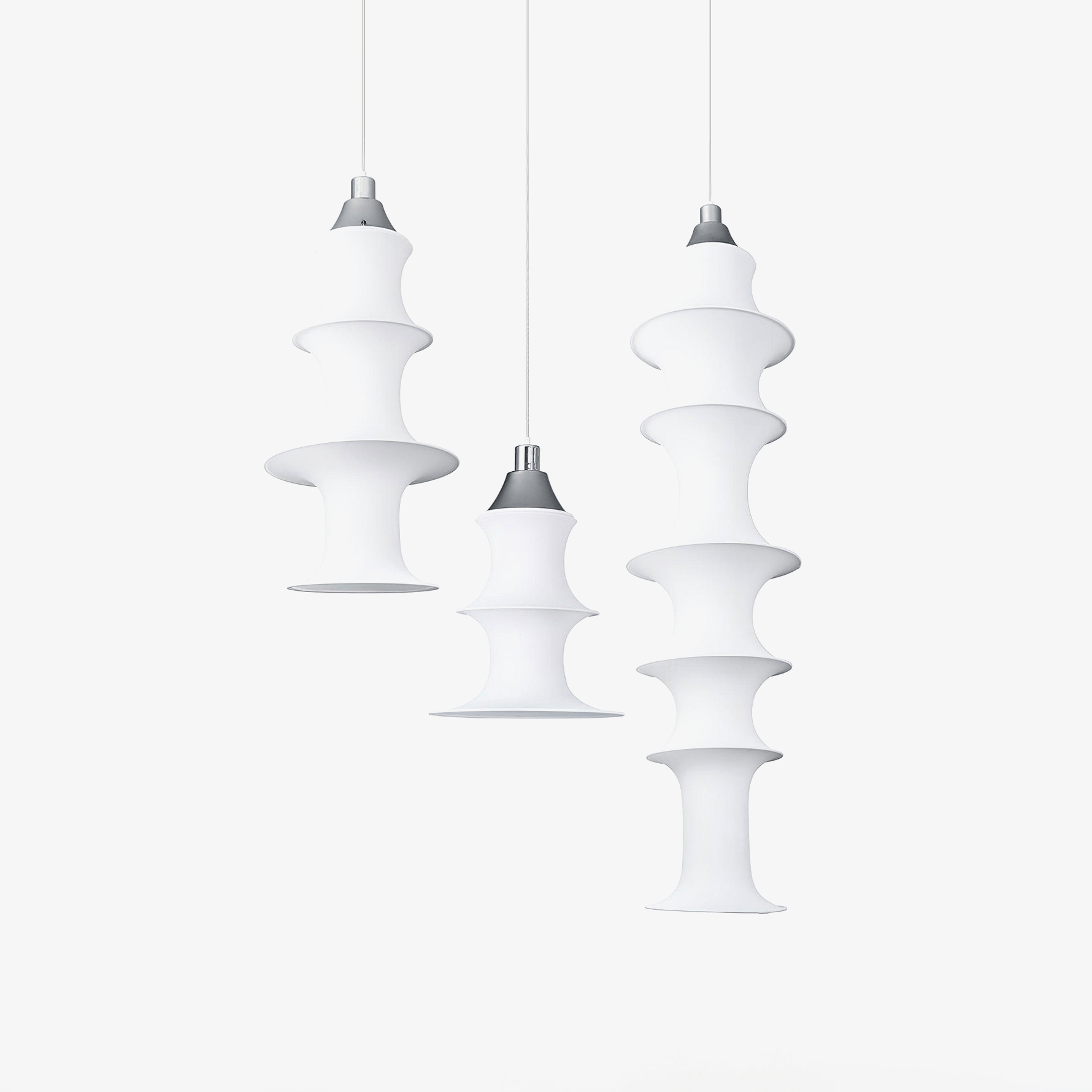 Tiered Column Pendant Light-Neutral Decor