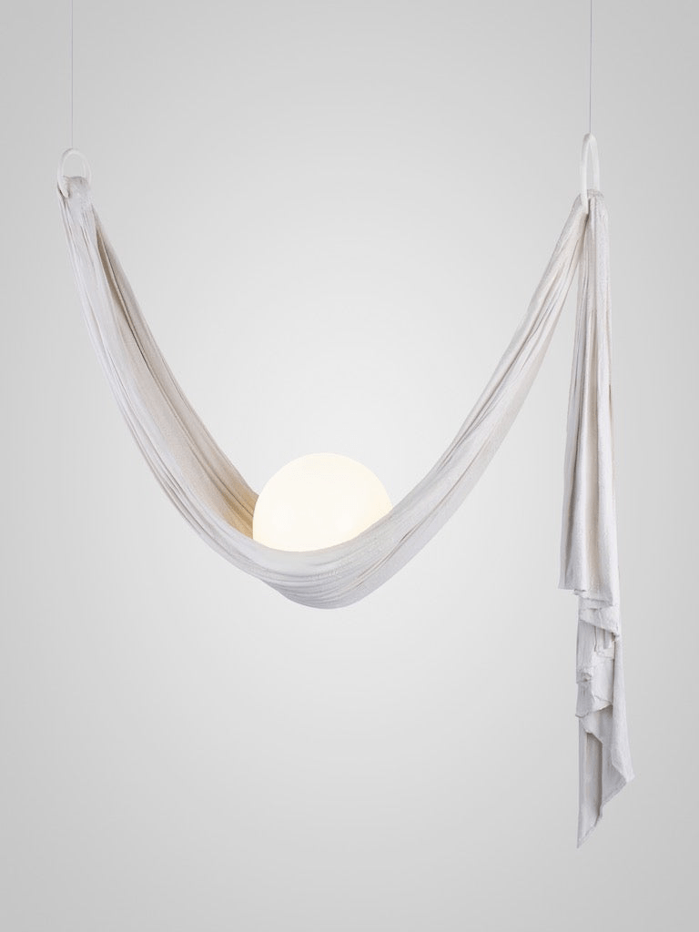 Hammock Fabric Pendant Light-Neutral Decor