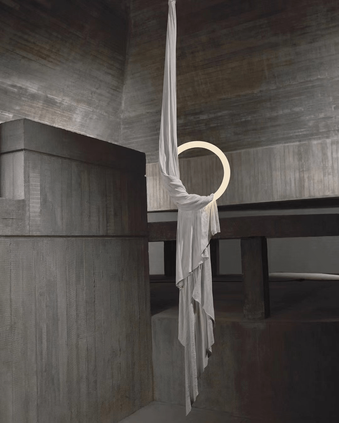 Hammock Fabric Pendant Light-Neutral Decor