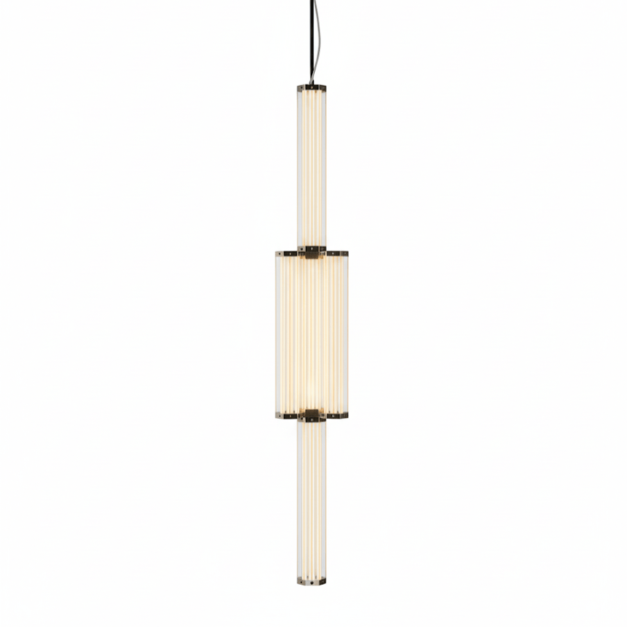 Hexagonal Glass Pendant Lamp-Neutral Decor