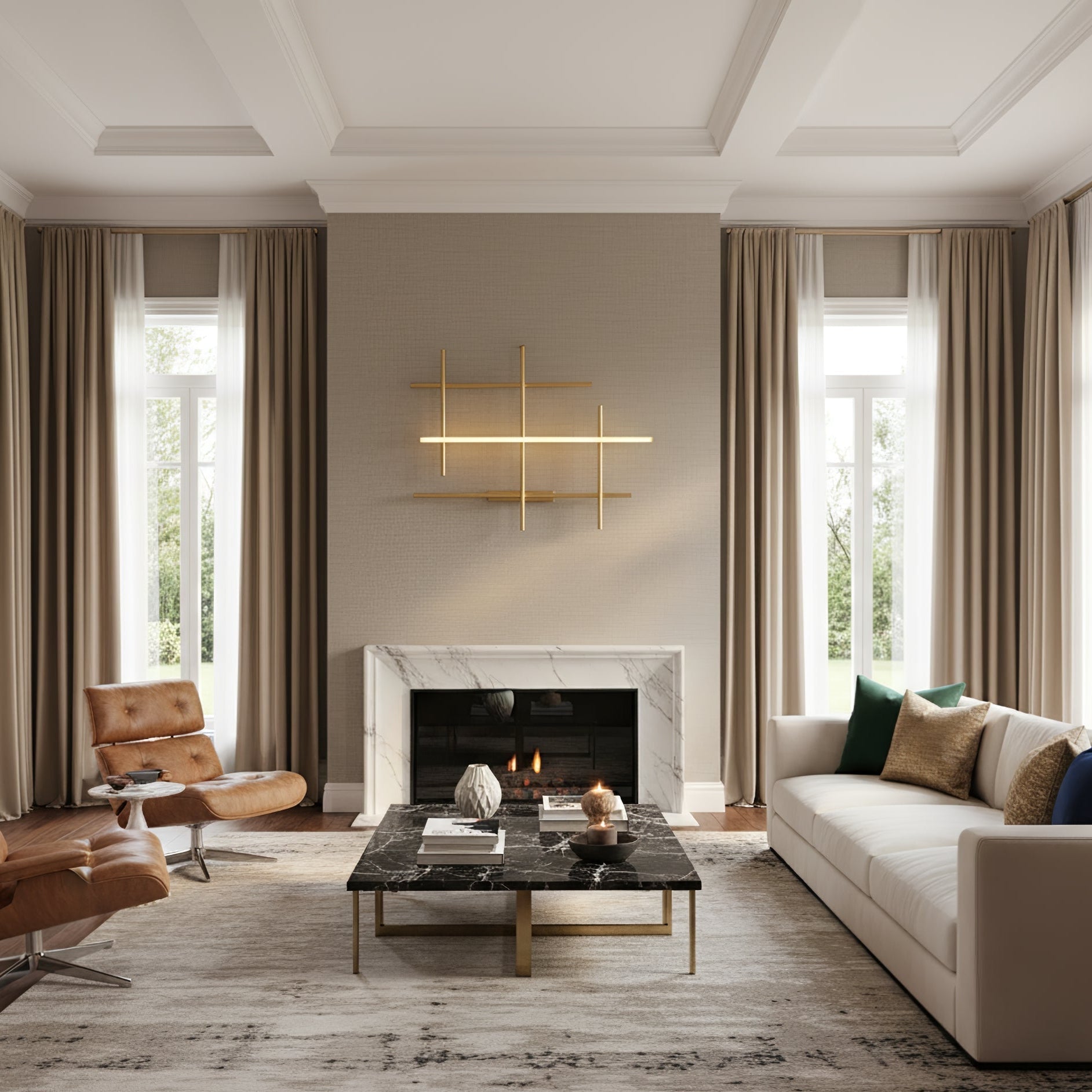 Geometric Linear Wall Lamp-Neutral Decor