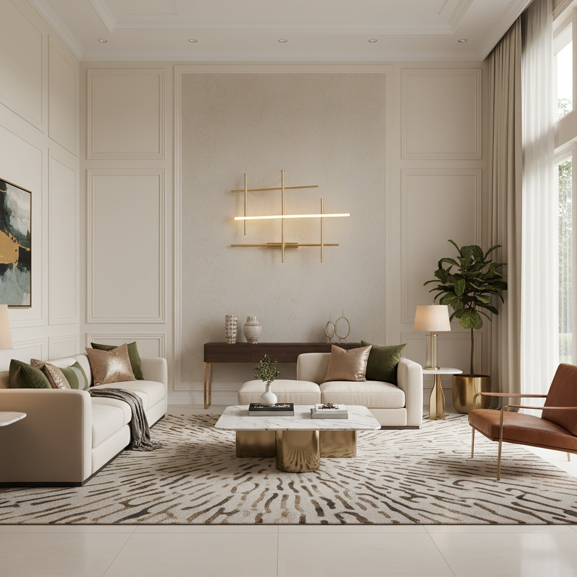 Geometric Linear Wall Lamp-Neutral Decor