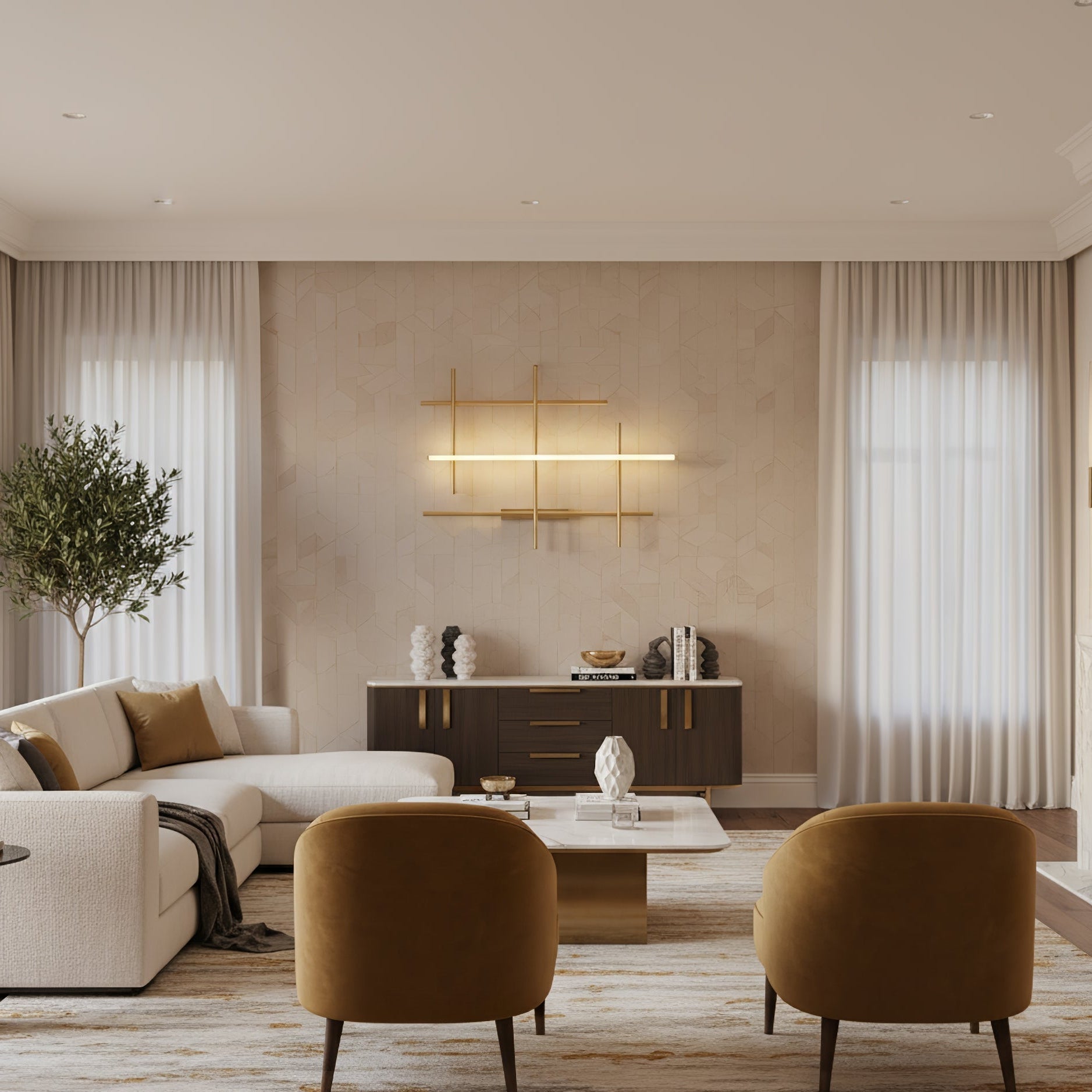 Geometric Linear Wall Lamp-Neutral Decor