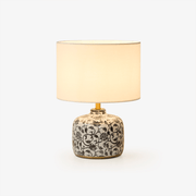 Ebony Vine Ceramic Table Lamp-Neutral Decor