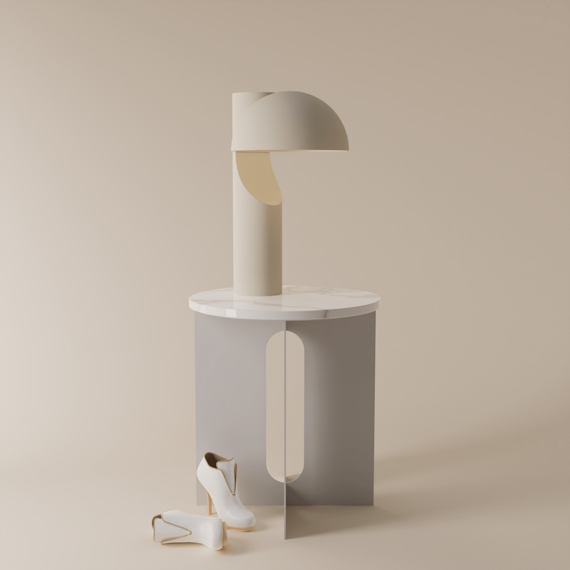 Arcora Minimalist Table Lamp-Neutral Decor