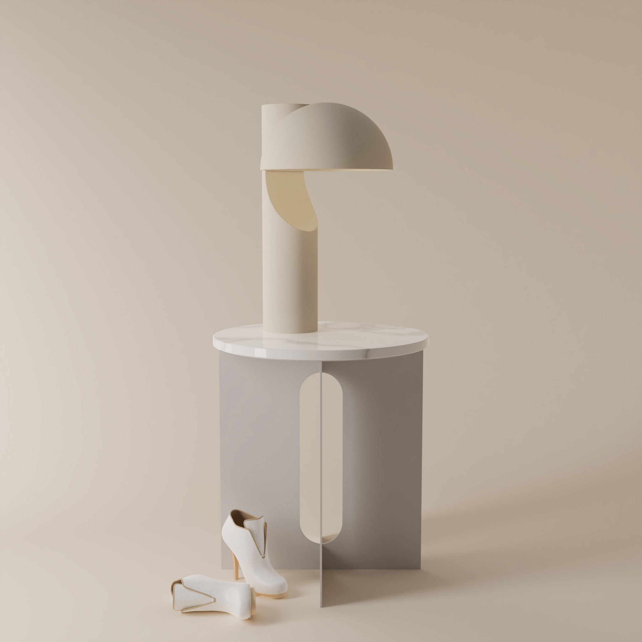 Arcora Minimalist Table Lamp-Neutral Decor