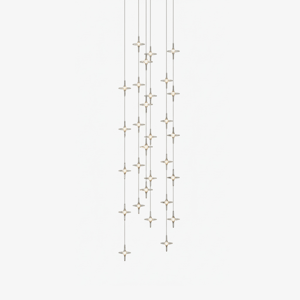Starfall Staircase Chandelier-Neutral Decor